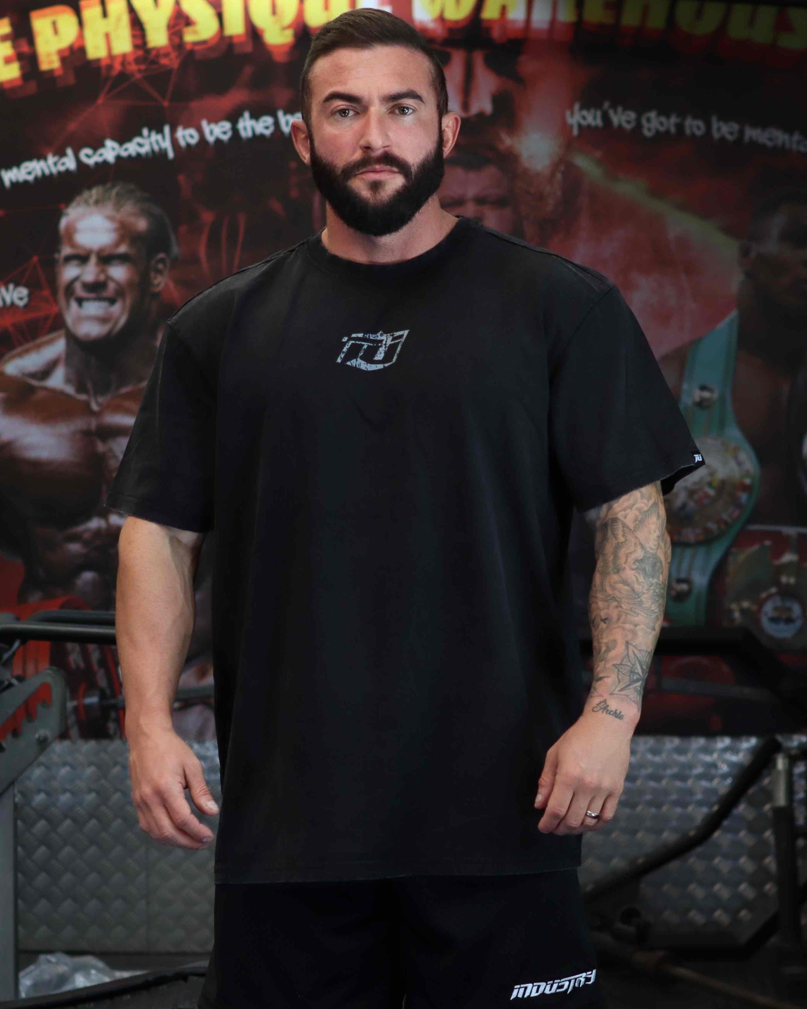 INDUSTRY T SHIRT TEE FOR FITNESS GYM WORKOUT
