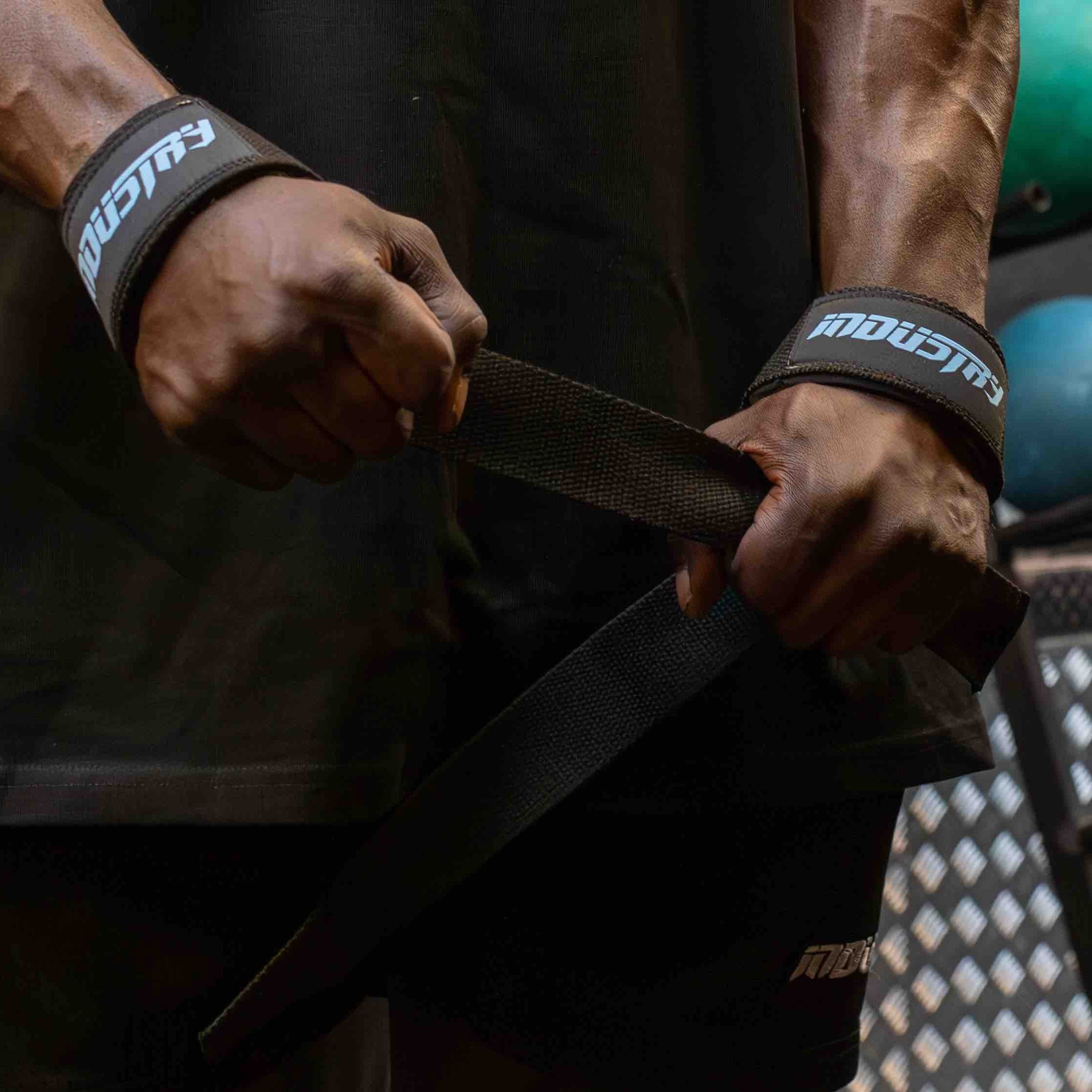 team industry wrist straps deadlifting bodybuilding