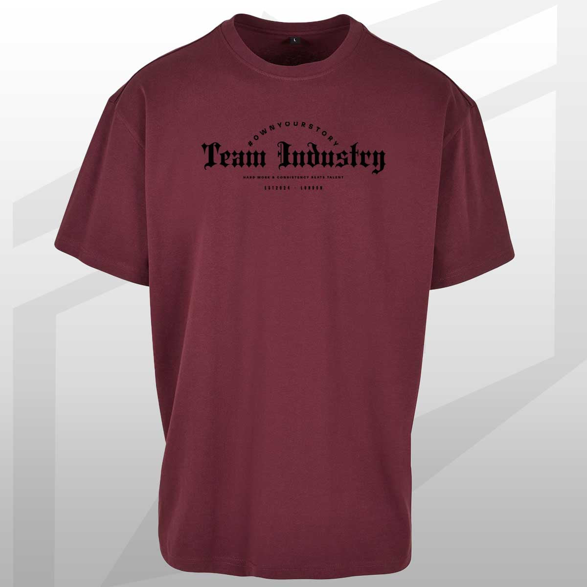 team industry oversize mens fitness tee for bodybuilding and strongman