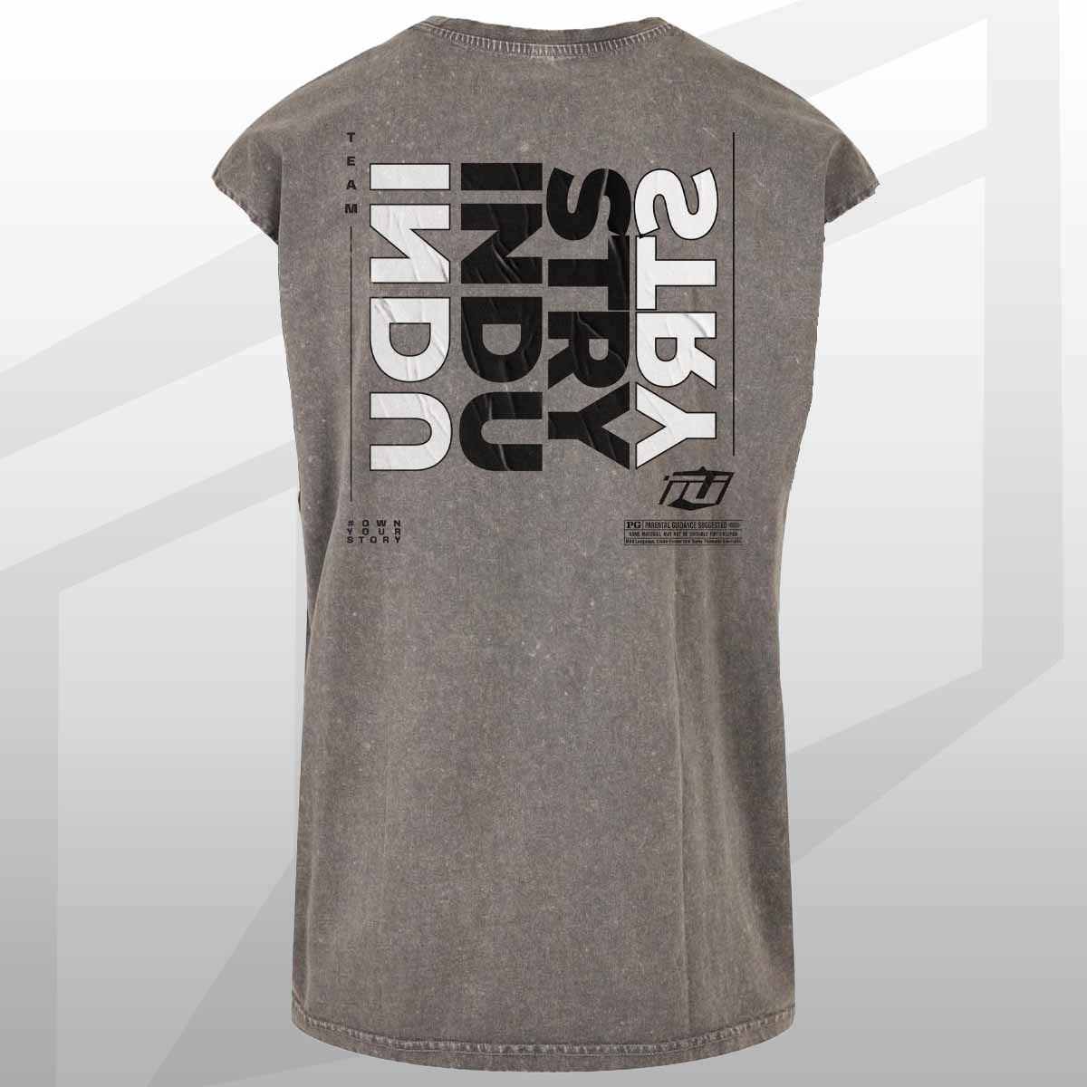 TEAM INDUSTRY SLEEVELESS OVERSIZE TEE FOR GYM FITNESS BODYBUILDING