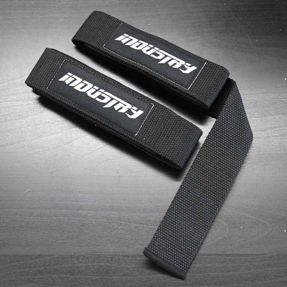 Team Industry Classic Lifting Straps - Black & White