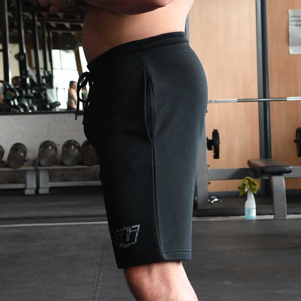 Team Industry Distressed Crest Fleece Shorts