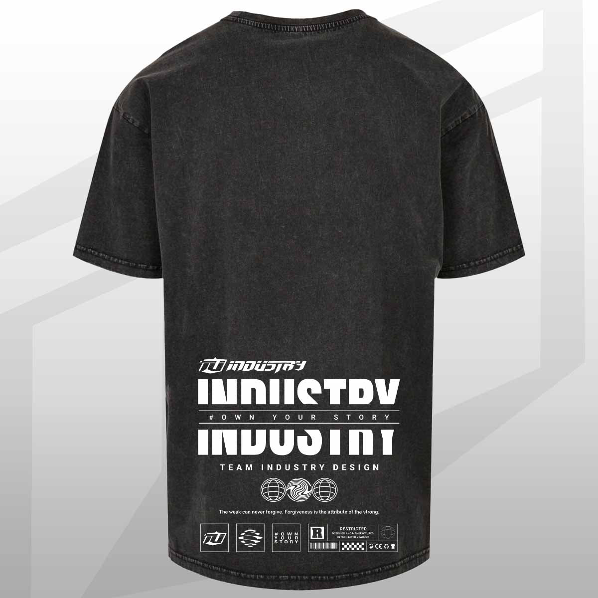 INDUSTRY T SHIRT TEE FOR FITNESS GYM WORKOUT BODYBUILDING