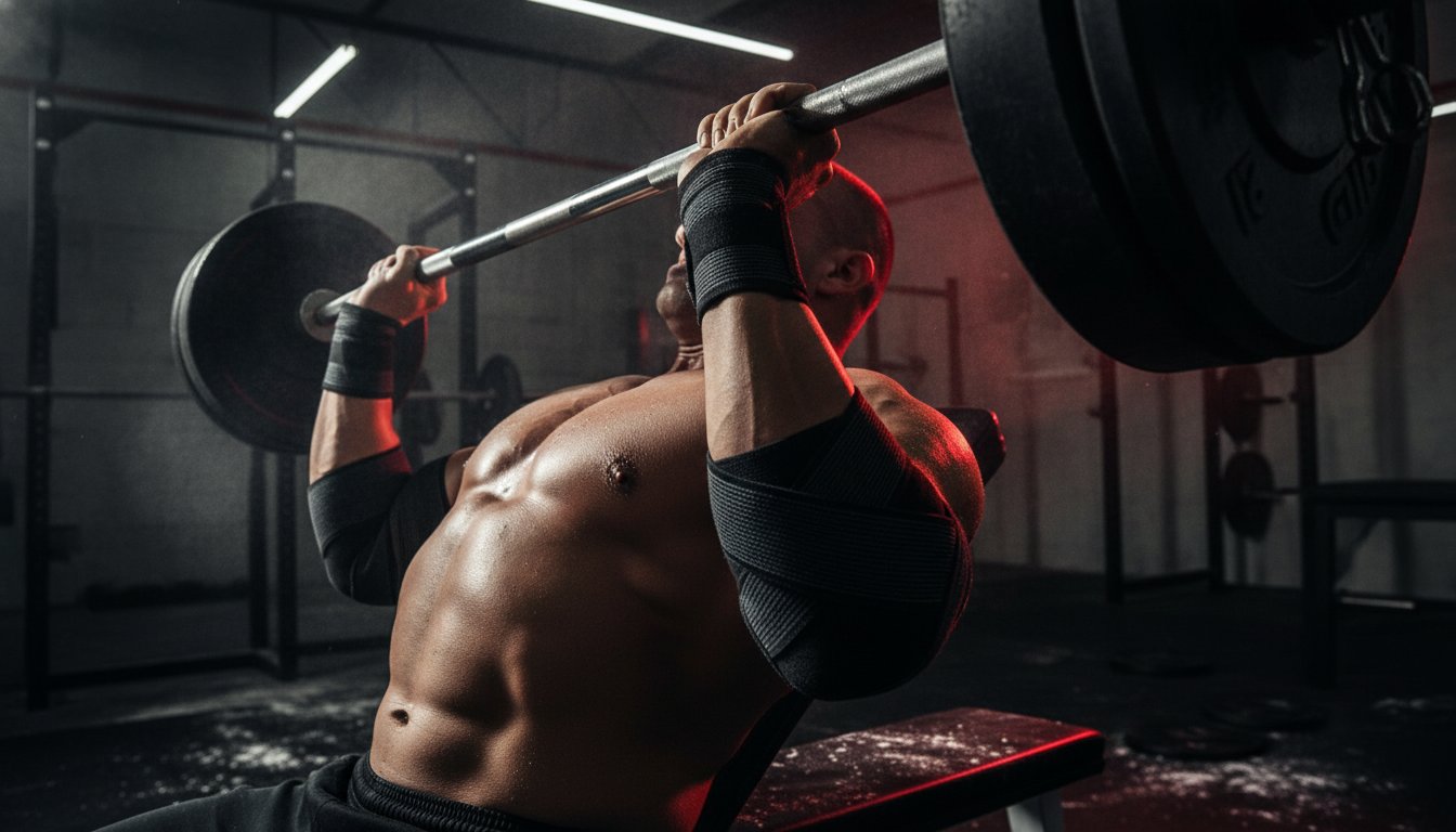Using elbow wraps for bench press PR