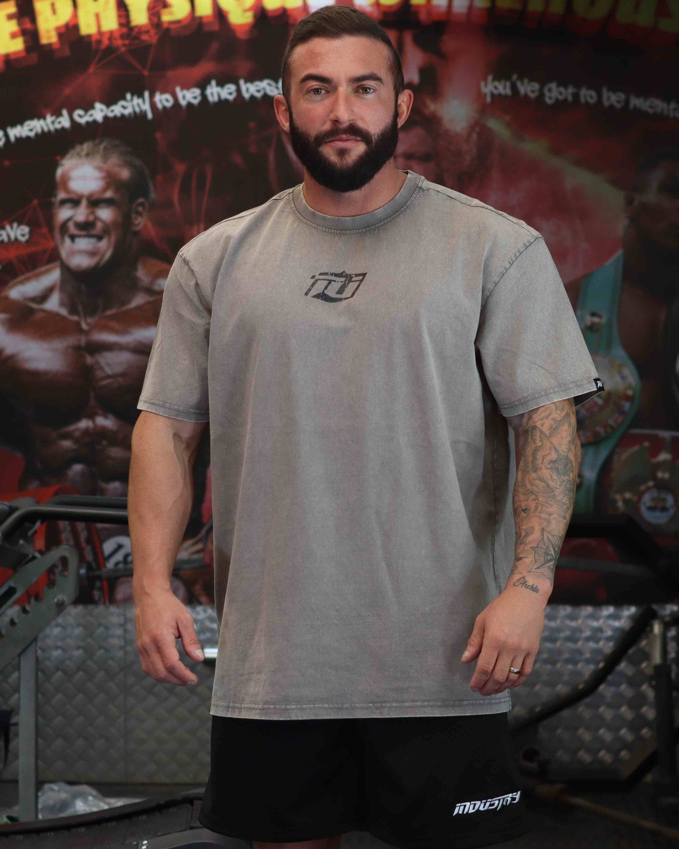 INDUSTRY T SHIRT TEE FOR FITNESS GYM WORKOUT