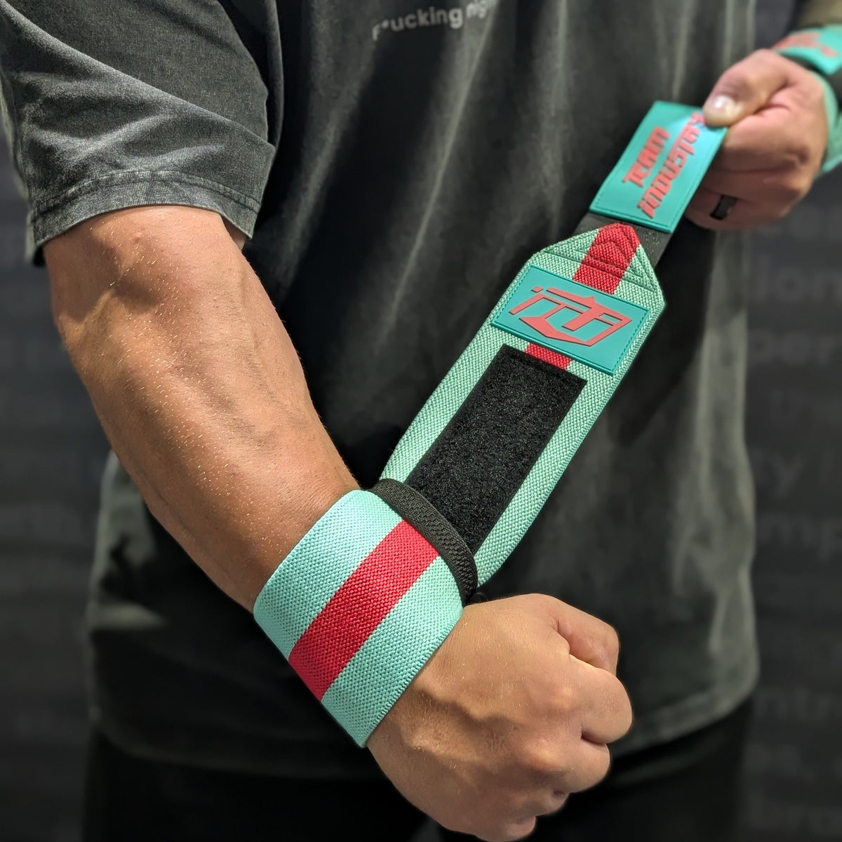 team industry wrist wraps for weight training and strongman
