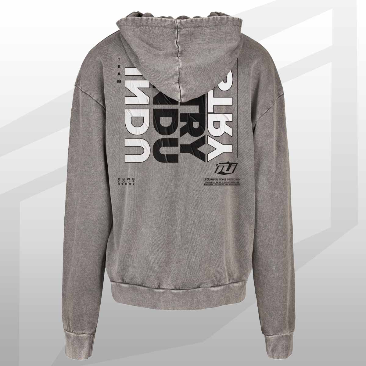 INDUSTRY HOODIE FOR FITNESS GYM WORKOUT BODYBUILDING