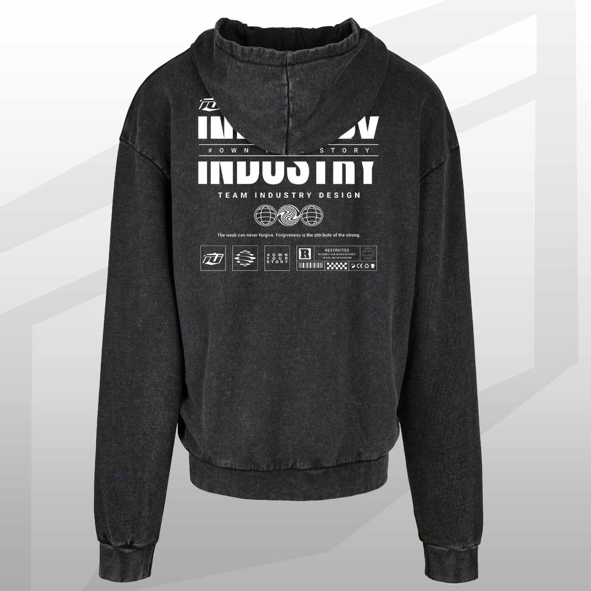 INDUSTRY HOODIE FOR FITNESS GYM WORKOUT BODYBUILDING