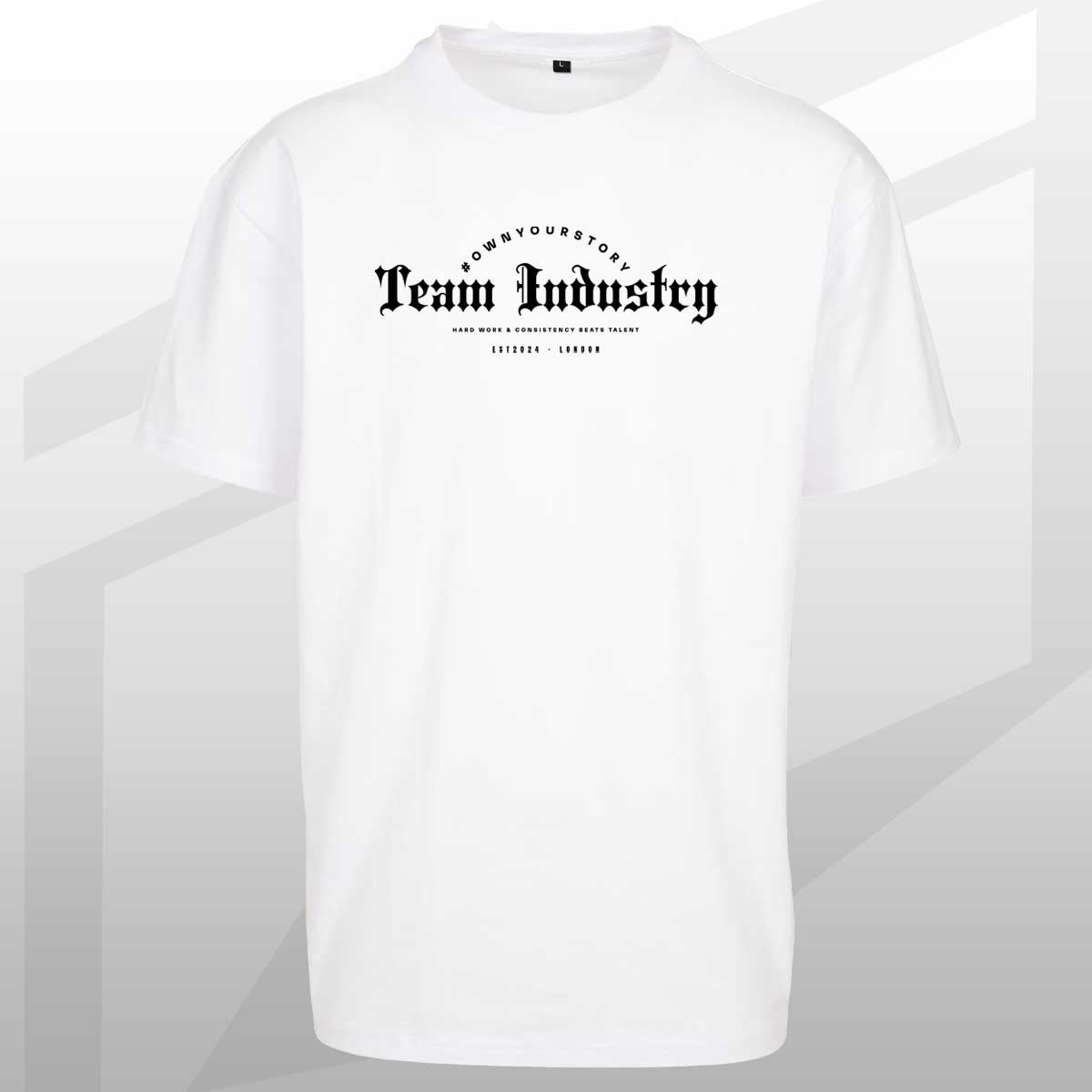 team industry oversize mens fitness tee for bodybuilding and strongman