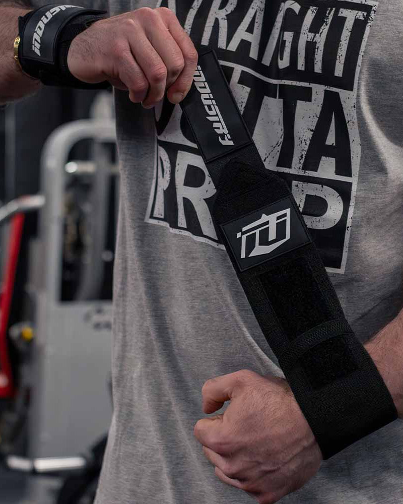 INDUSTRY WRIST WRAPS WEIGHT TRAINING BENCH PRESS BODYBUILDING