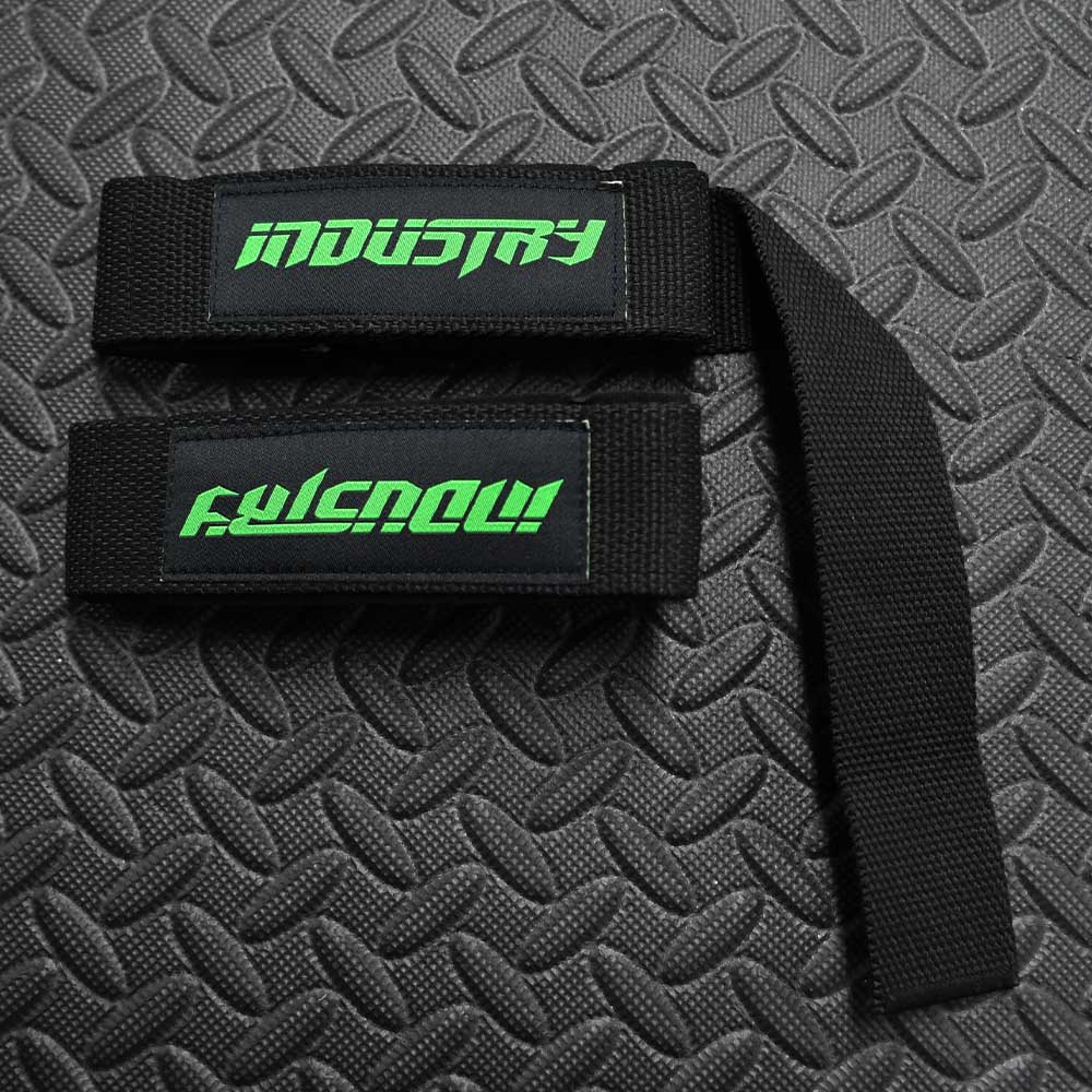 INDUSTRY WRIST STRAPS WEIGHT TRAINING BODYBUILDING DEADLIFTING