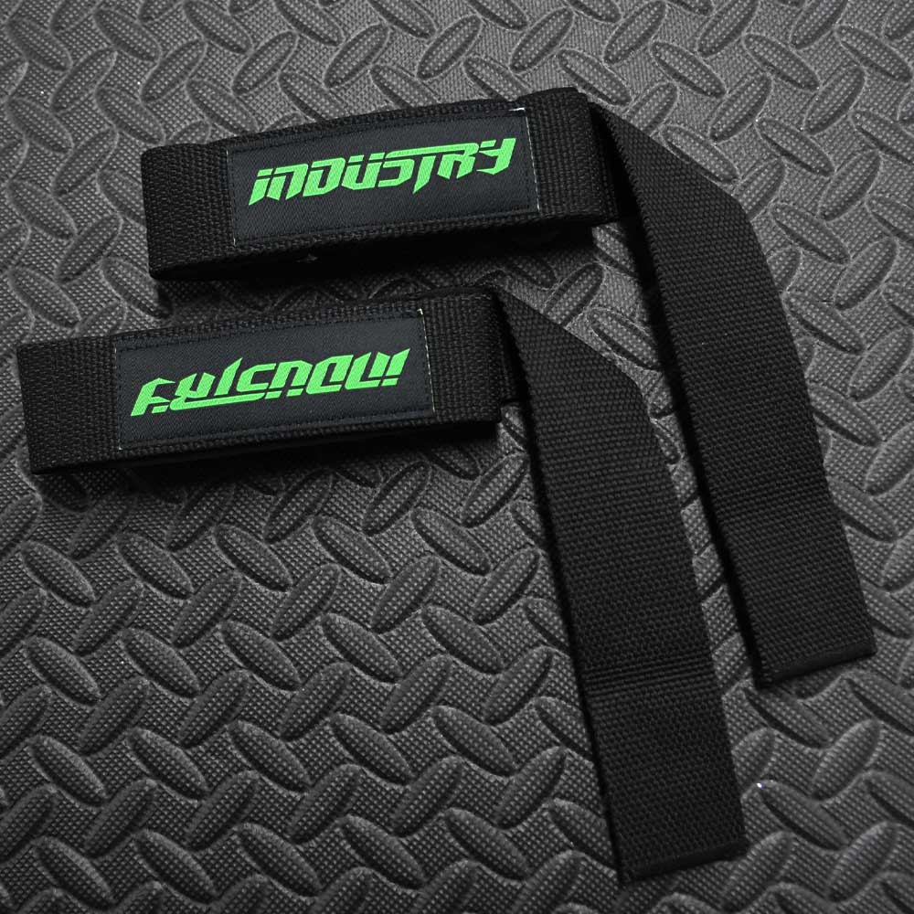 INDUSTRY WRIST STRAPS WEIGHT TRAINING BODYBUILDING DEADLIFTING