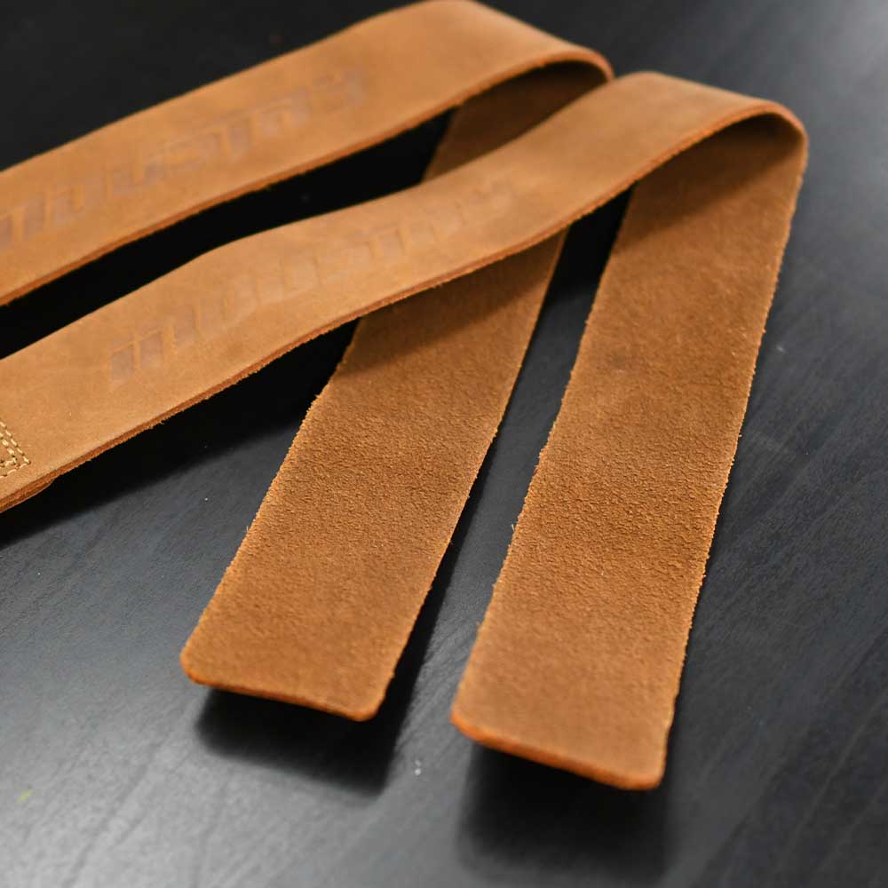 INDUSTRY LEATHER WEIGHT LIFTING STRAPS DEADLIFTING