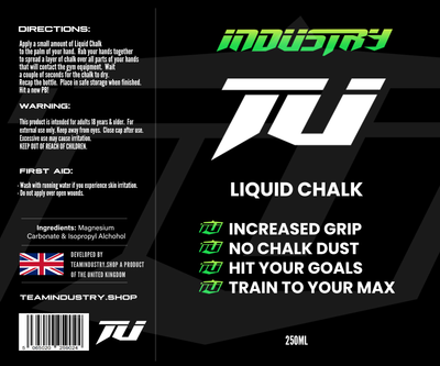 Team industry weight lifting liquid chalk