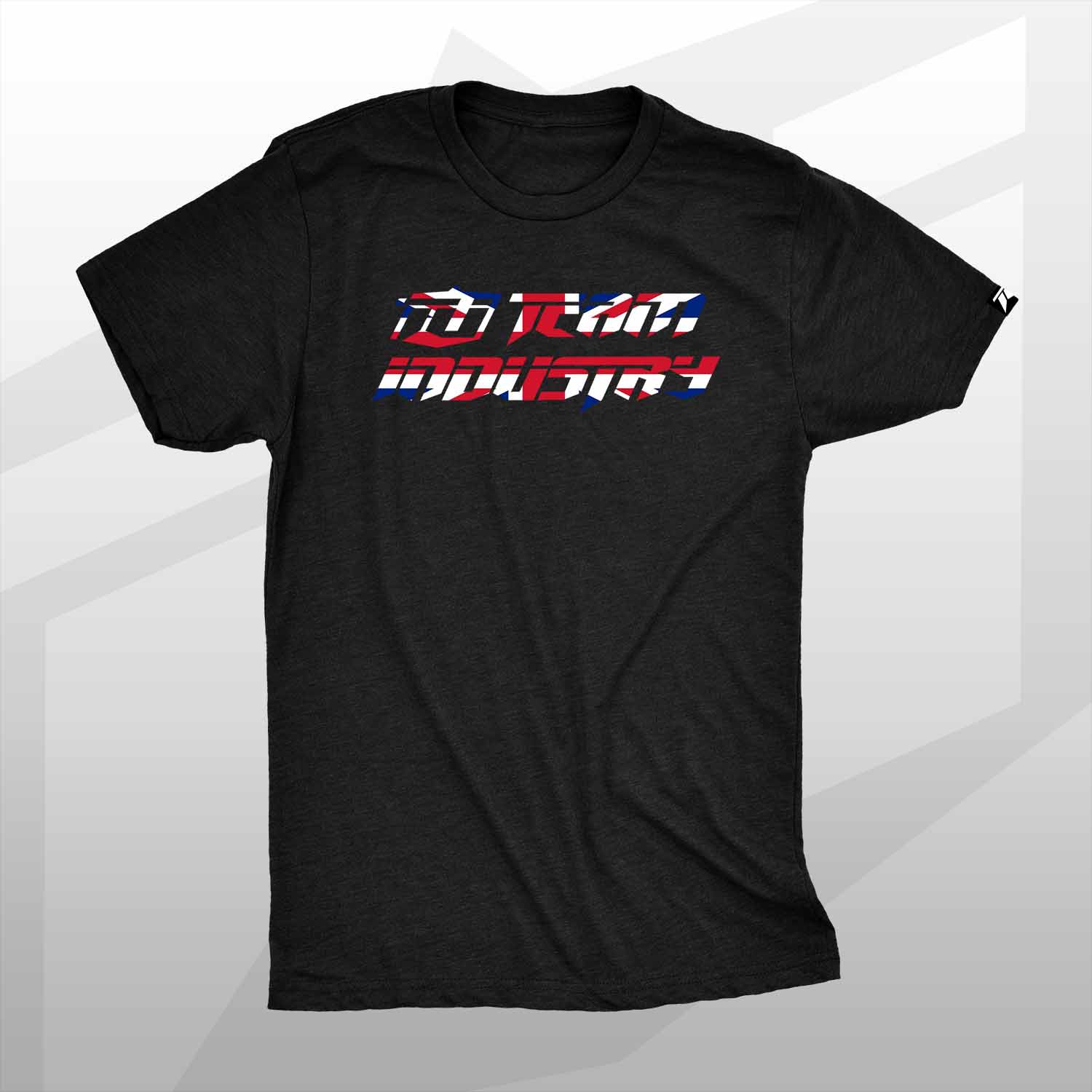 TEAM INDUSTRY UNITED KINGDOM FLAG TEE FOR FITNESS STRONGMAN AND BODYBUILDING