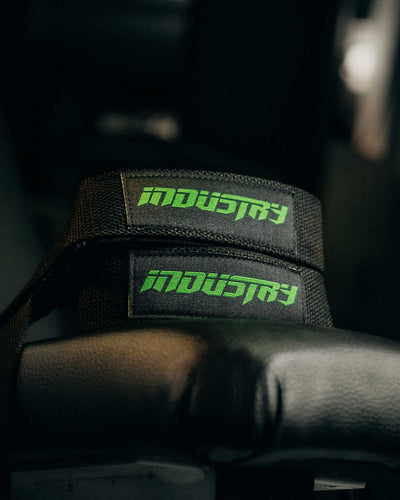 INDUSTRY WRIST STRAPS WEIGHT TRAINING BODYBUILDING DEADLIFTING