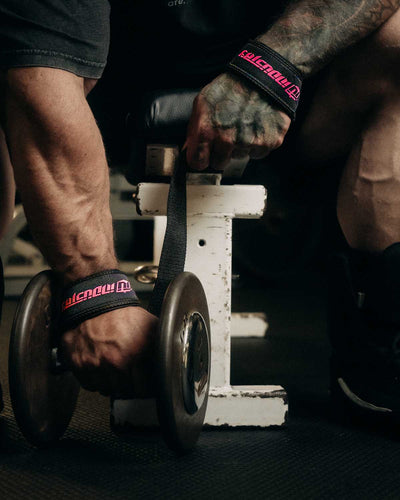 INDUSTRY WRIST STRAPS WEIGHT TRAINING BODYBUILDING DEADLIFTING