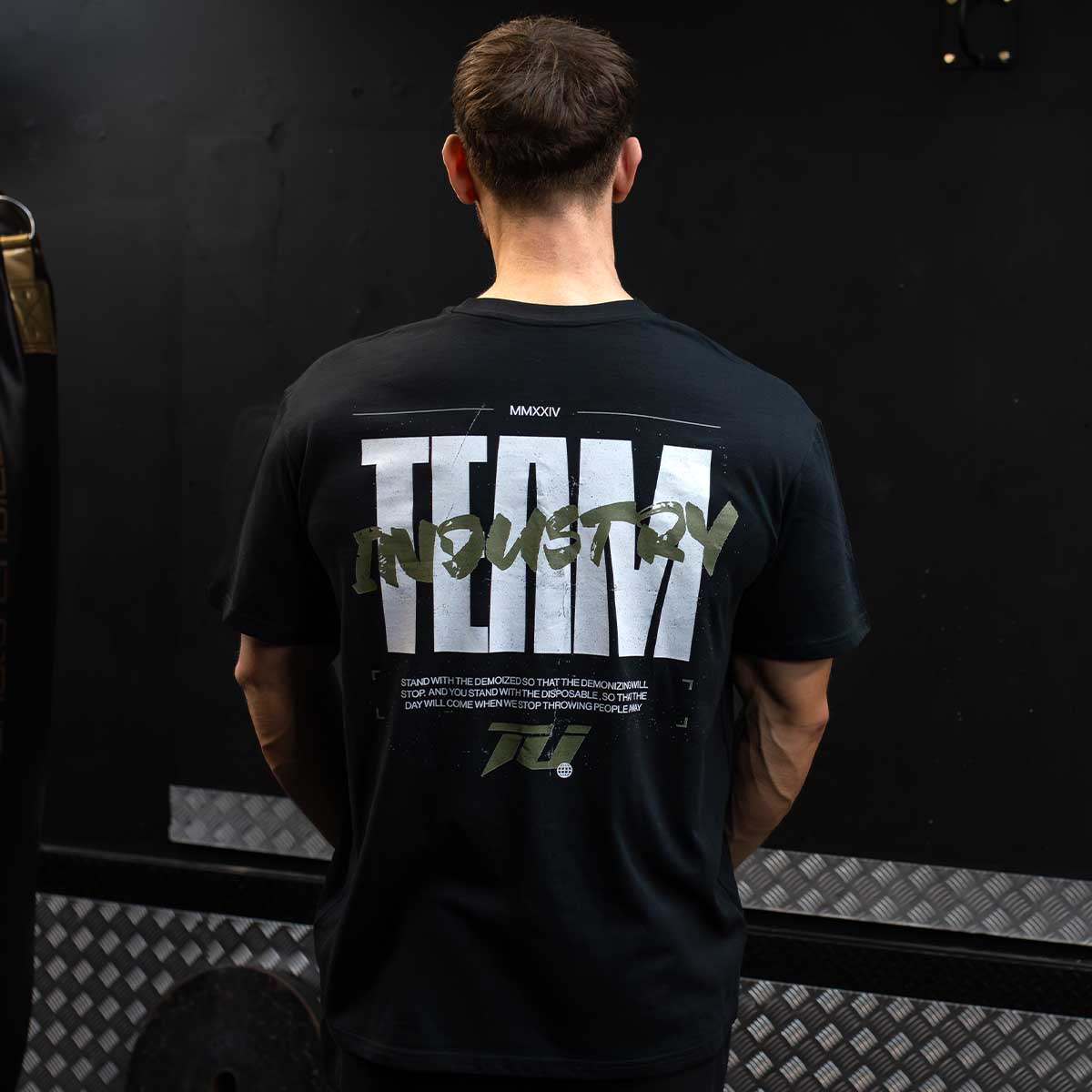 INDUSTRY T SHIRT TEE FOR FITNESS GYM WORKOUT BODYBUILDING