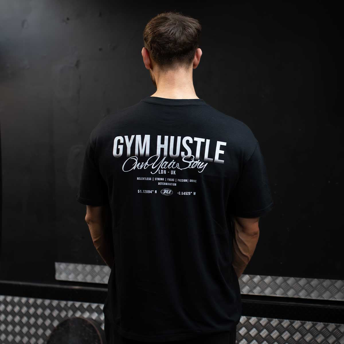 TEAM INDUSTRY CITY HUSTLE GYM FITNESS MENS TEE SHIRT FOR BODYBUILDING
