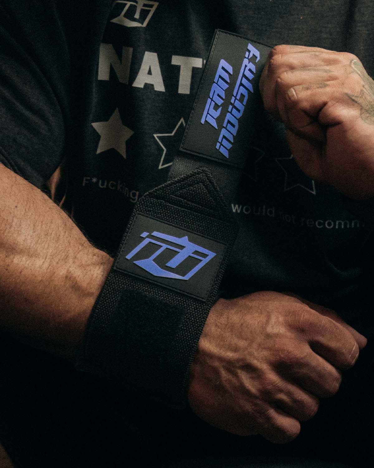 team industry bodybuilding wrist wraps