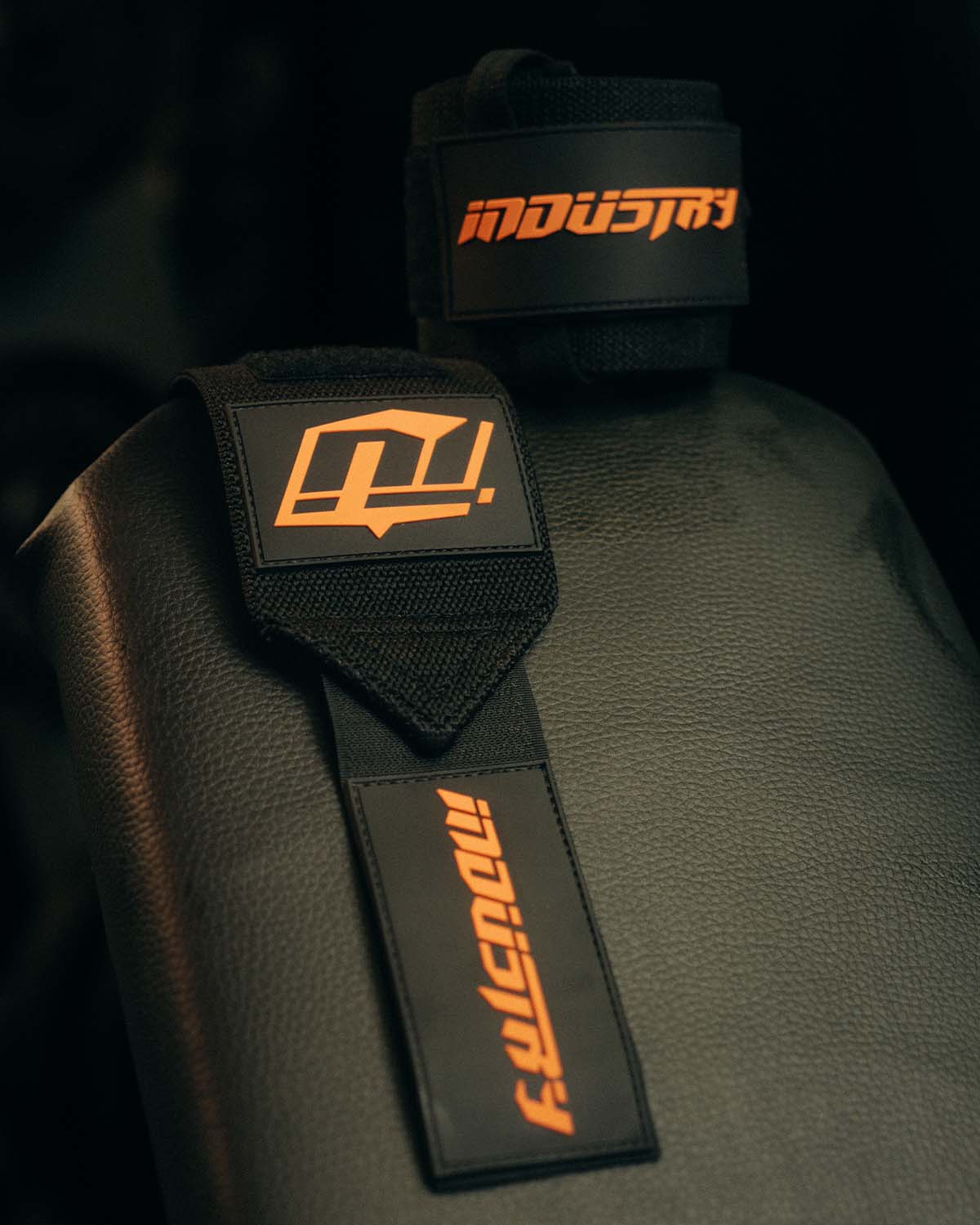 Team Industry Wrist Wraps - Black & Orange