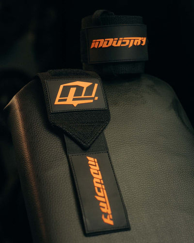 Team Industry Wrist Wraps - Black & Orange