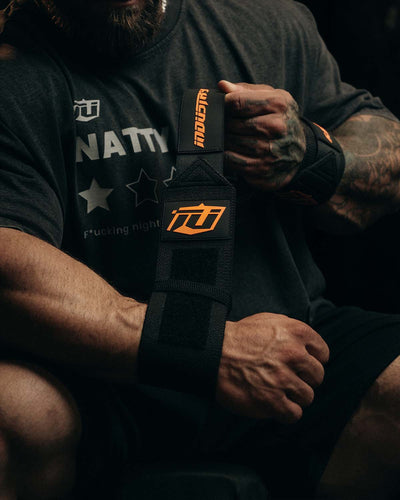 Team Industry Wrist Wraps - Black & Orange