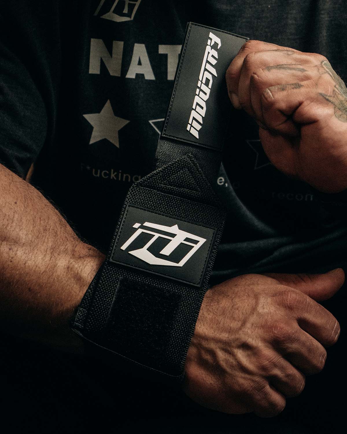 Team Industry Wrist Wraps - Black & White